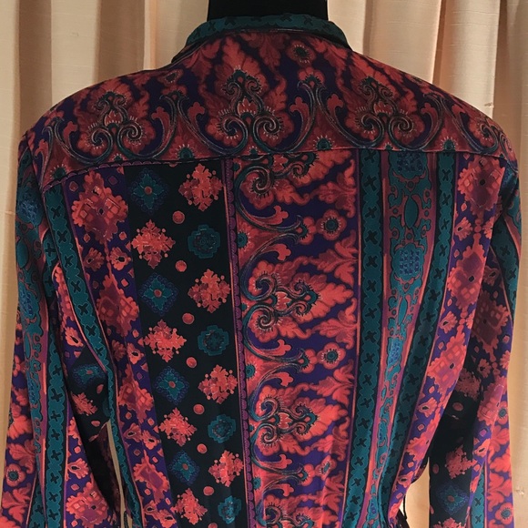 Vintage print dress sz 8-10 - Picture 4 of 6